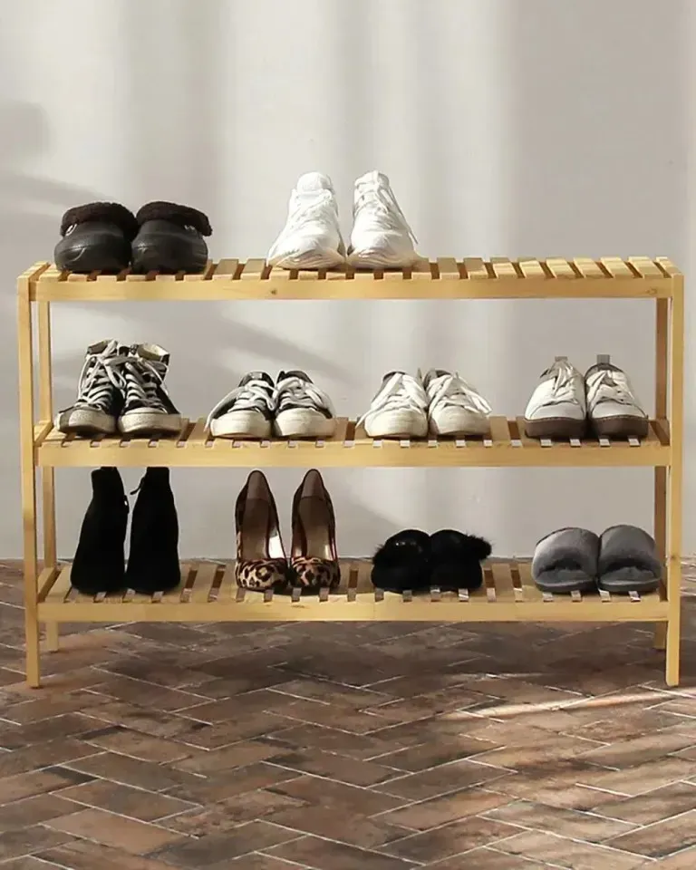 Kệ Giày Gỗ 3 Tầng Shoe Rack Size 500 / 800 / 1000