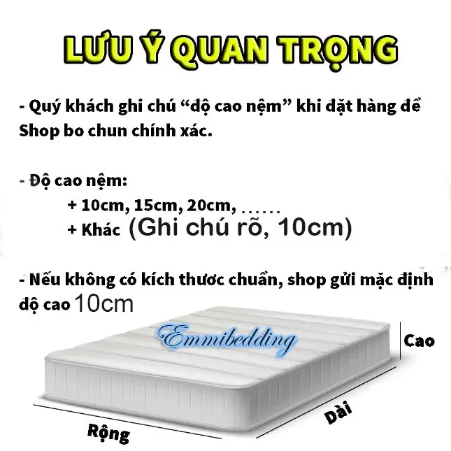 Bộ Chăn Ga Gối Emmidecor Miễn Phí Bo Chun, Chất Liệu Cotton Thoáng Mát, Mềm Mịn