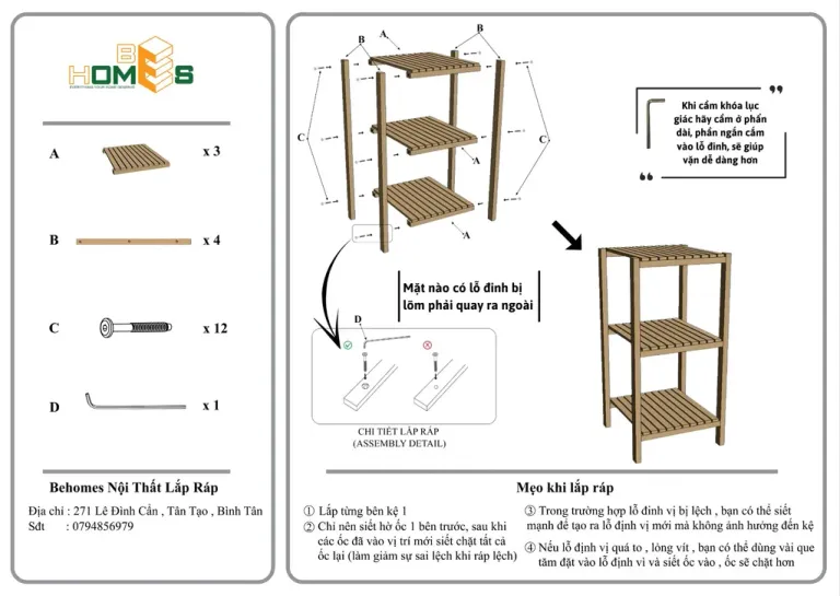 Kệ Tab Gỗ 3 Tầng