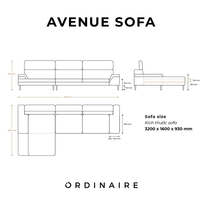 Avenue Sofa ( 3 Mảnh ) - Sofa Da Chất Lượng Cao Cấp