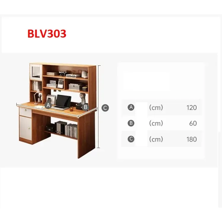 Bàn Làm Việc, Bàn Học Liền Kệ Bằng Gỗ MDF BLV303 - VĐ Smart Furrniture NỘI THẤT LẮP RÁP VIENDONGADV