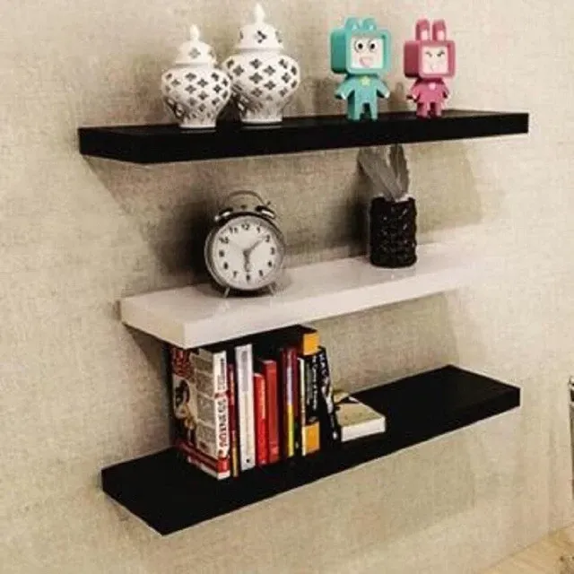 Bộ Kệ Treo Tường 3 Thanh Ngang Gỗ MDF VDTN456- VĐ Smart Furrniture NỘI THẤT LẮP RÁP VIENDONGADV