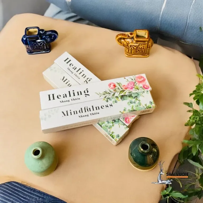 Combo Đế Gốm + Nhang Thiền Healing - Hỗ Trợ Thư Giãn, Yoga, Thiền Định - Nhang Sạch Thảo Mộc, Hương Dịu Nhẹ, Lành Tính