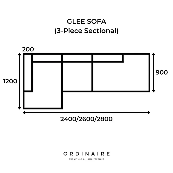 Glee Sofa - ( 3 Chỗ Ngồi ) Thẩm Mỹ Và Tiện Nghi - Glee Sofa ( 3-Seater)