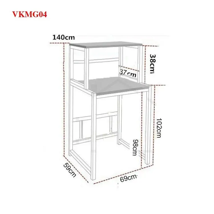 Kệ Sau Máy Giặt 2 Tầng Tiết Kiệm Không Gian VKMG04 -VĐ Smart Furrniture NỘI THẤT LẮP RÁP VIENDONGADV