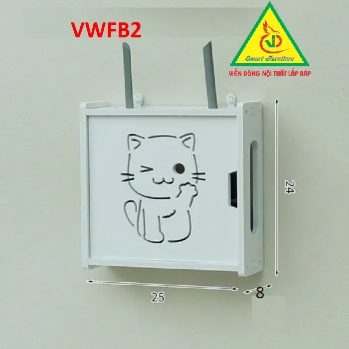 Tủ Kệ Đa Năng Để Wifi Gỗ Nhựa PVC VWFB01- VĐ Smart Furrniture NỘI THẤT LẮP RÁP VIENDONGADV