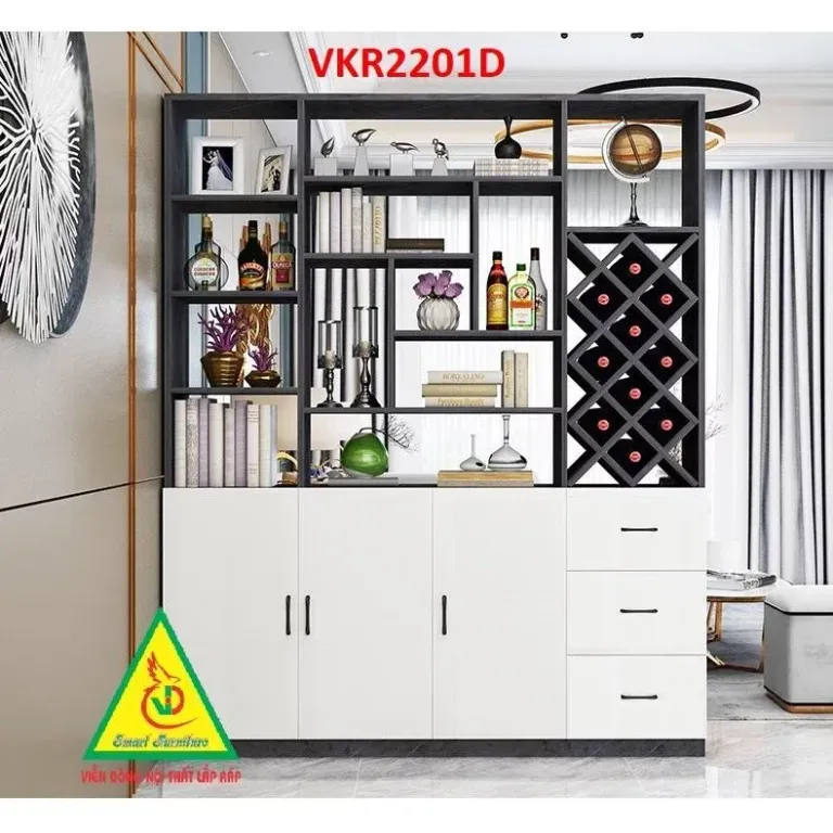 Tủ Kệ Trang Trí Vách Ngăn Gỗ MDF VKR2201C - VĐ Smart Furrniture NỘI THẤT LẮP RÁP VIENDONGADV