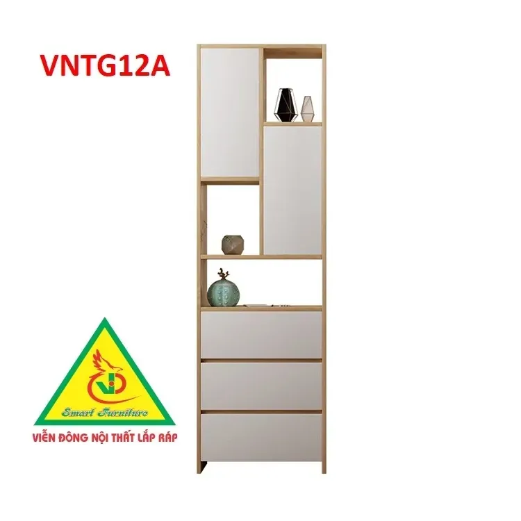 Tủ Kệ Trang Trí Vách Ngăn Gỗ MDF VNTG12A-B - VĐ Smart Furrniture NỘI THẤT LẮP RÁP VIENDONGADV