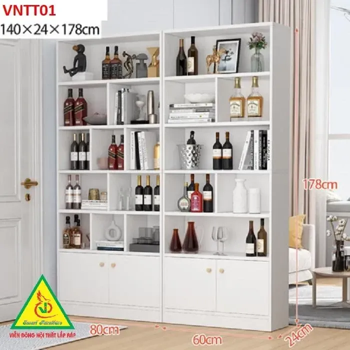 Tủ Kệ Trang Trí Vách Ngăn Gỗ MDF VNTT01 - VĐ Smart Furrniture NỘI THẤT LẮP RÁP VIENDONGADV