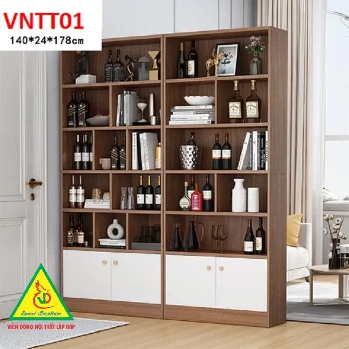 Tủ Kệ Trang Trí Vách Ngăn Gỗ MDF VNTT01 - VĐ Smart Furrniture NỘI THẤT LẮP RÁP VIENDONGADV