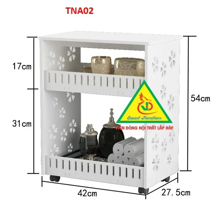 Tủ Nhà Tắm Chống Thấm Nước Gỗ Nhựa PVC TNA02 - VĐ Smart Furrniture NỘI THẤT LẮP RÁP VIENDONGADV