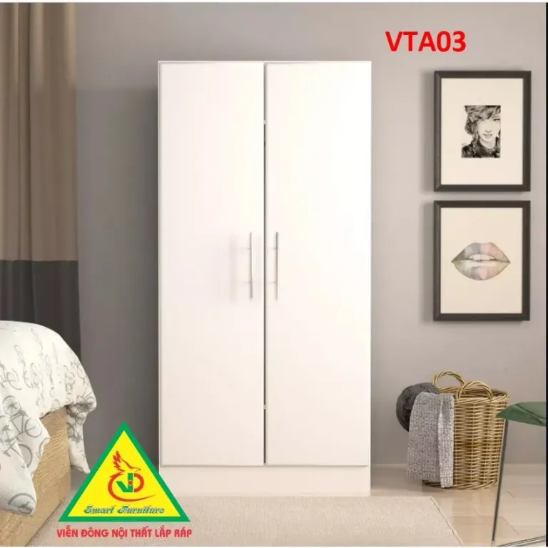 Tủ Quần Áo Thiết Kế Hiện Đại Gỗ MDF VTA03 - VĐ Smart Furrniture NỘI THẤT LẮP RÁP VIENDONGADV