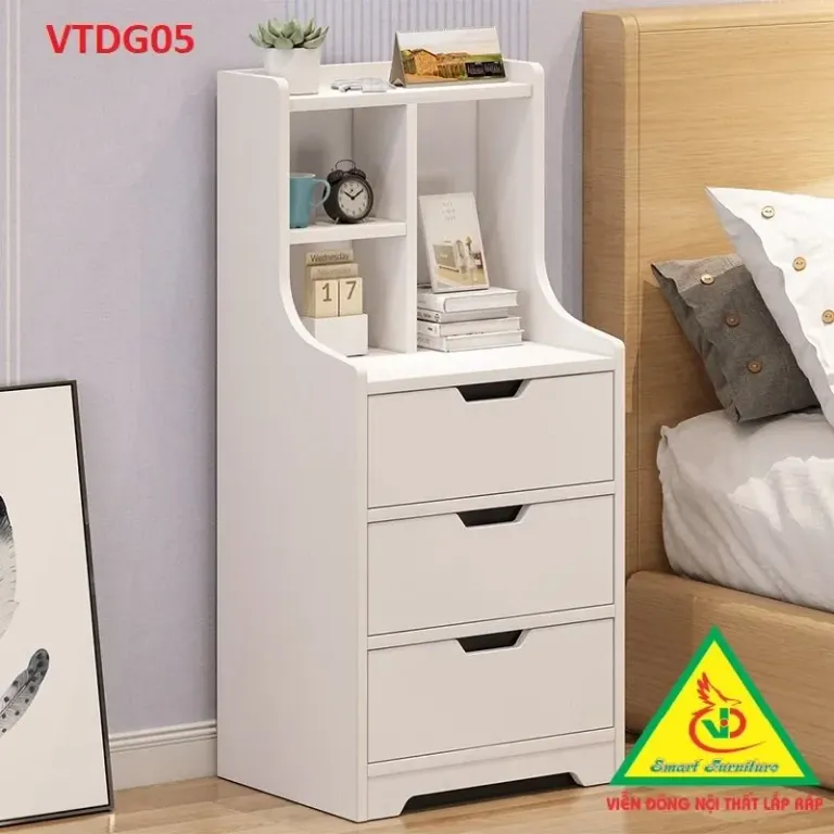 Tủ (Tab) Đầu Giường Gỗ MDF VTDG04 - VĐ Smart Furrniture NỘI THẤT LẮP RÁP VIENDONGADV