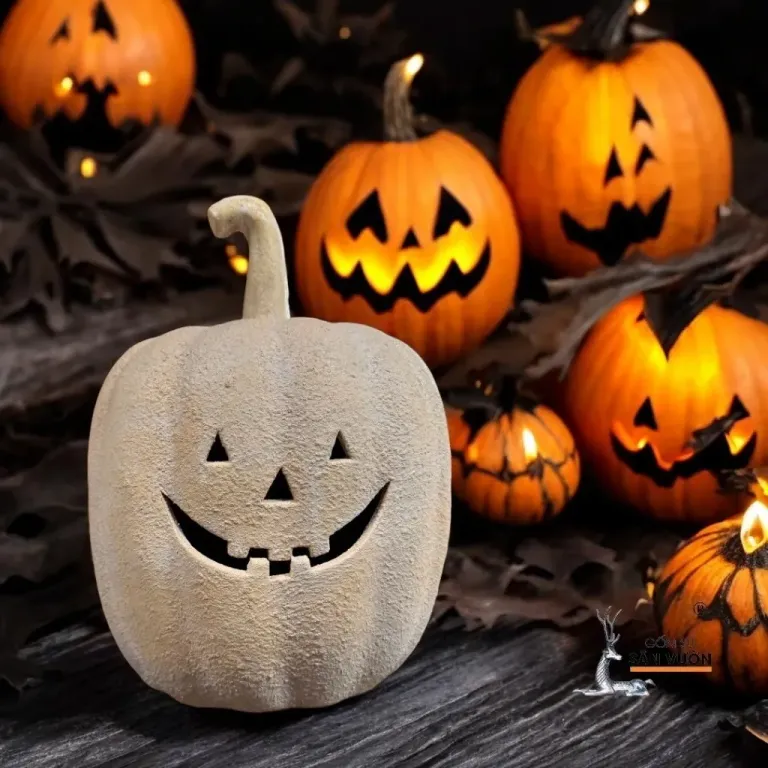 Tượng Gốm Hình Bí Ngô Halloween - Tượng Decor Sự kiện - Trang Trí Sân Vườn