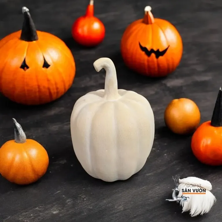 Tượng Gốm Hình Bí Ngô Halloween - Tượng Decor Sự kiện - Trang Trí Sân Vườn