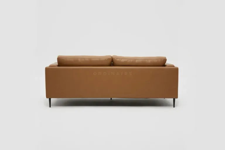 Walnut Brown Sofa ( 2 Chỗ Ngồi ) - Sofa Da Phong Cách Tối Giản