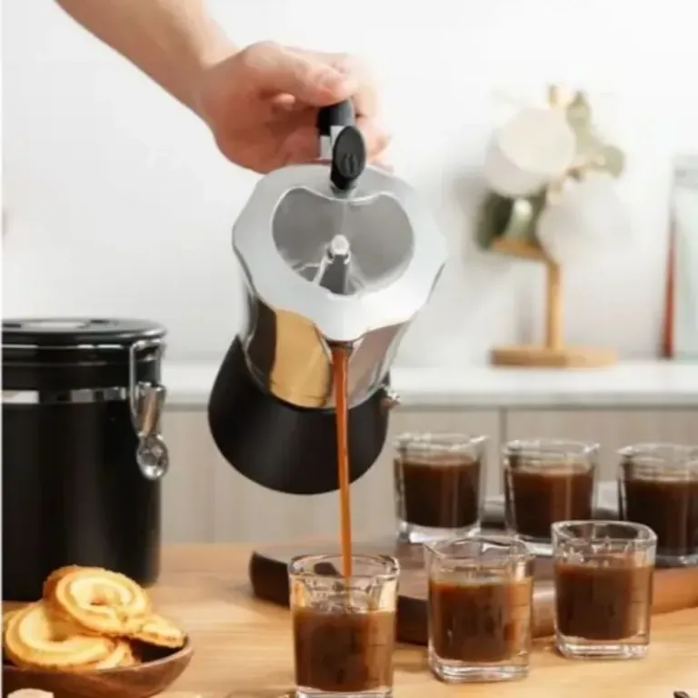 Ấm Pha Cà Phê Moka Pot 150ML, 300ML Đun Bếp Điện Phong Cách Ý, Bình Pha Cà Phê Espresso Siêu Tốc Cao Cấp