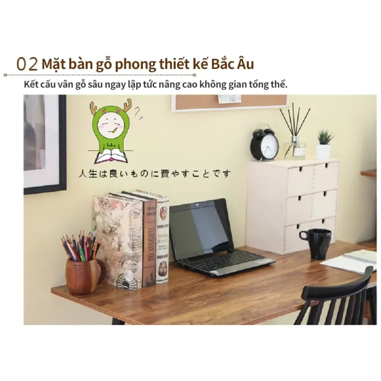 Bàn Làm Việc Chân Chữ A RICHOME TA427-1,Ván MDF Phủ Melamin Cao Cấp