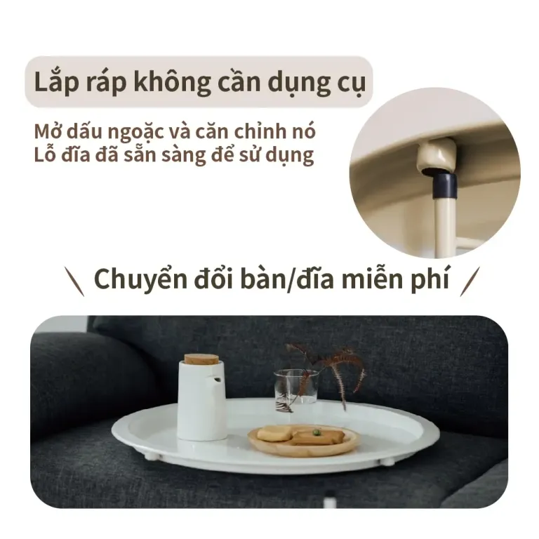 Bàn Trà Chanh RICHOME TA461 Bàn Giã Ngoại, Bàn Uống Trà, Tab Đầu Giường Sang Trọng, Tiện Lợi, Gọn Gàng