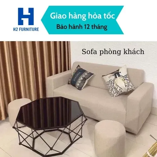 [Freeship Hà Nội] Ghế Sofa Nỉ H2 Bền Đẹp Khung Gỗ Tự Nhiên Sofa Phòng Khách, Phòng Ngủ, Sofa Decor Đủ Kích Thước