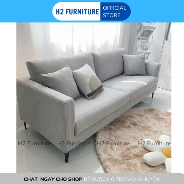 [ FREESHIP HÀ NỘI] Ghế Sofa Nỉ H20V3 H2 Furniture Êm Ái, Bền Đẹp Bảo Hành 1 Năm