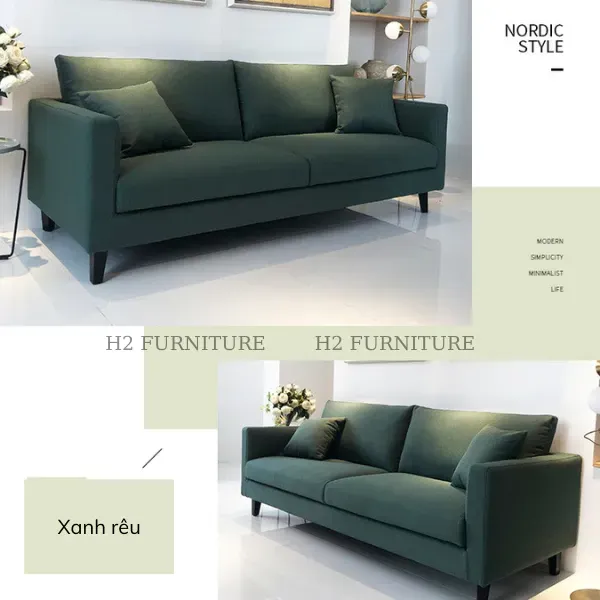 [ FREESHIP HÀ NỘI] Ghế Sofa Nỉ H20V3 H2 Furniture Êm Ái, Bền Đẹp Bảo Hành 1 Năm