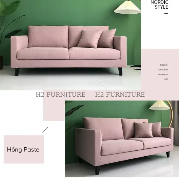 [ FREESHIP HÀ NỘI] Ghế Sofa Nỉ H20V3 H2 Furniture Êm Ái, Bền Đẹp Bảo Hành 1 Năm