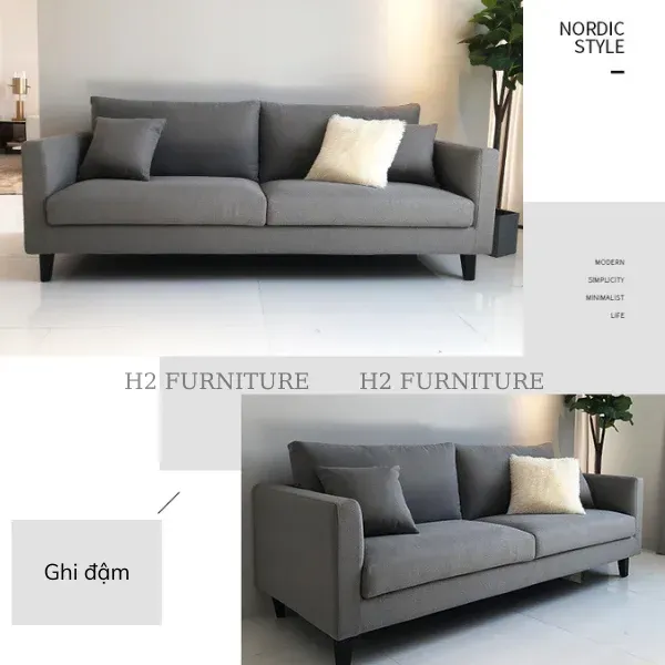 [ FREESHIP HÀ NỘI] Ghế Sofa Nỉ H20V3 H2 Furniture Êm Ái, Bền Đẹp Bảo Hành 1 Năm