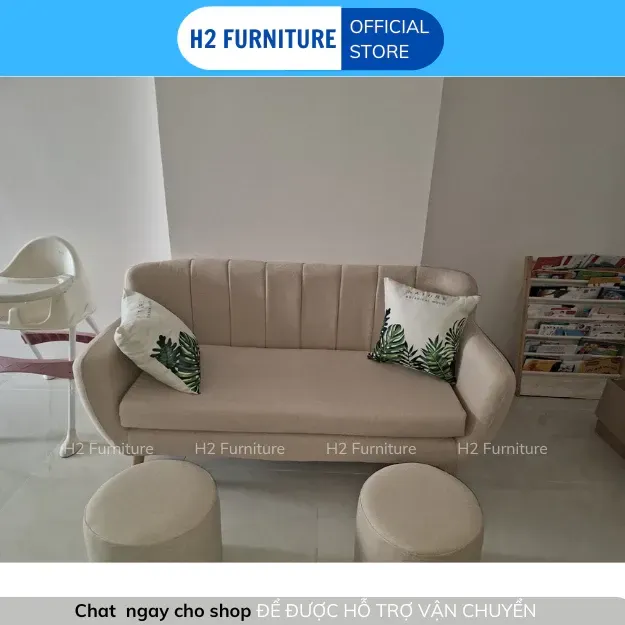 [Freeship HN] Ghế Sofa Stripe H2 Furniture Chất Liệu Vải Nỉ Khung Gỗ Tự Nhiên Đệm Mút Đàn Hồi Bảo Hành 12 Tháng