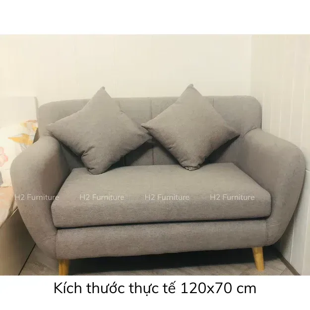 [Freeship HN] Ghế Sofa Stripe H2 Furniture Chất Liệu Vải Nỉ Khung Gỗ Tự Nhiên Đệm Mút Đàn Hồi Bảo Hành 12 Tháng