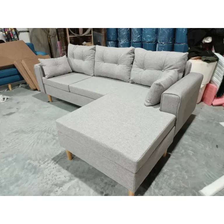 [Freeship HN] Sofa Góc L Kích Thước 2m2x1m4 Bọc Nỉ Màu Sắc Tự Chọn H20L9 Kết Cấu Khung Gỗ Chắc Chắn Cho Phòng Khách