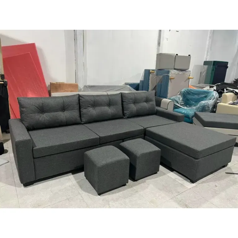 [Freeship HN] Sofa Góc L Kích Thước 2m2x1m4 Bọc Nỉ Màu Sắc Tự Chọn H20L9 Kết Cấu Khung Gỗ Chắc Chắn Cho Phòng Khách