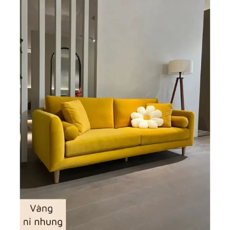 Ghế Sofa Nỉ Cao Cấp H20V6 H2 Furniture Mặt Đệm Êm Ái Đàn Hồi Với Thiết Kế Đơn Giản Phù Hợp Chung Cư Mini, Phòng Ngủ