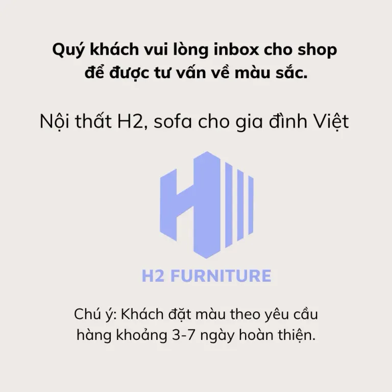 Ghế Sofa Nỉ Cong H2 Furniture Kích Thước Đa Dạng Mặt Đệm Lò Xo Với Khung Gỗ Chắc Chắn, Sofa Cong Phòng Khách H20C1