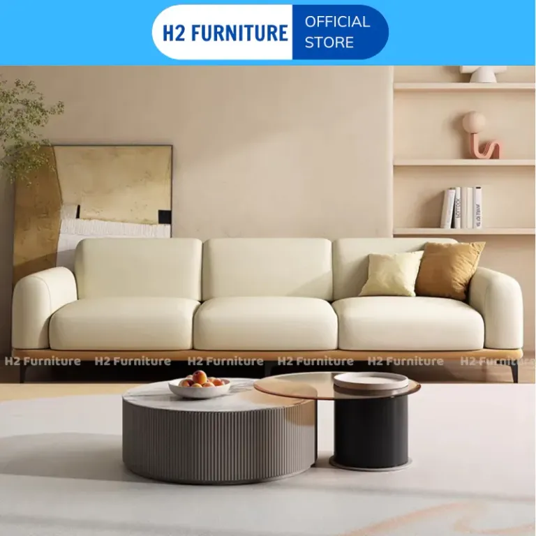 Ghế Sofa Nỉ Tặng Đôn Tròn Sofa Cùng Màu Ghế