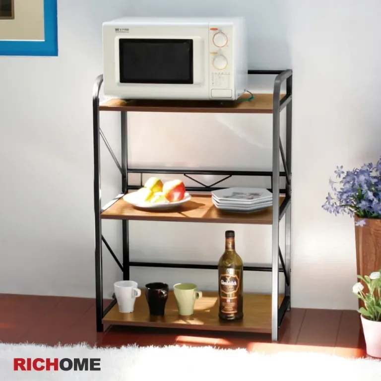 Kệ Để Đồ 3 Tầng Đa Năng RICHOME SH511WN-1 - Khung Sắt Chắc Chắn Sơn Tĩnh Điện, Ván MDF Phủ Melamin