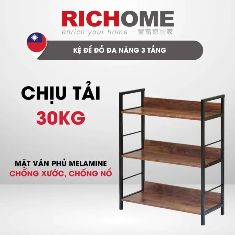 Kệ Để Đồ Đa Năng, Kệ Trưng Bày Chân Sắt Chắc Chắn RICHOME SH516-1, Thiết Kế Hiện Đại, Sang Trọng