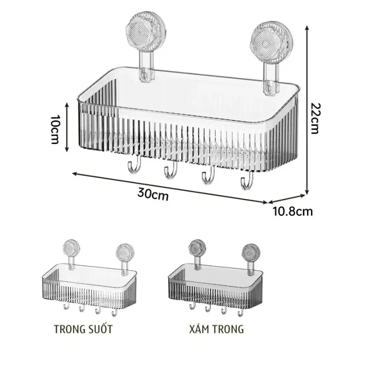 Kệ Để Đồ Dùng Nhỏ Đa Năng Phòng Tắm Bàn Chải Đánh Răng Văn Phòng Phẩm Không Cần Đục Lỗ Treo Tường Tự Dính Babo (TA13)