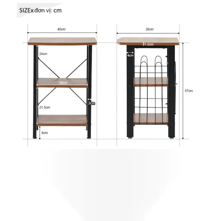 Kệ Tab Đầu Giường, Kệ Để Đồ Nhỏ Gọn Chắc Chắn Ván Phủ MDF Chống Xước, Chống Nổ RICHOME SH529