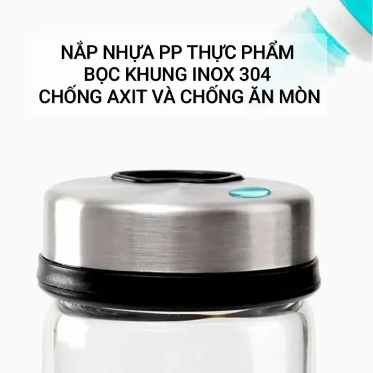 Lọ Đựng Gia Vị Thủy Tinh 200ML Nắp Xoáy Inox Cao Cấp