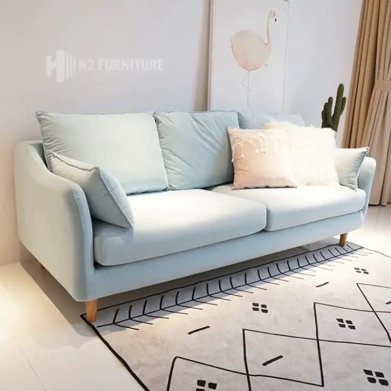 [Miễn Ship HN] Ghế Sofa H20V8 Bọc Nỉ Cao Cấp Màu Sắc Tự Chọn - Dễ Dàng Tháo Ra Vệ Sinh - Đệm Ngồi Êm Ái Đàn Hồi