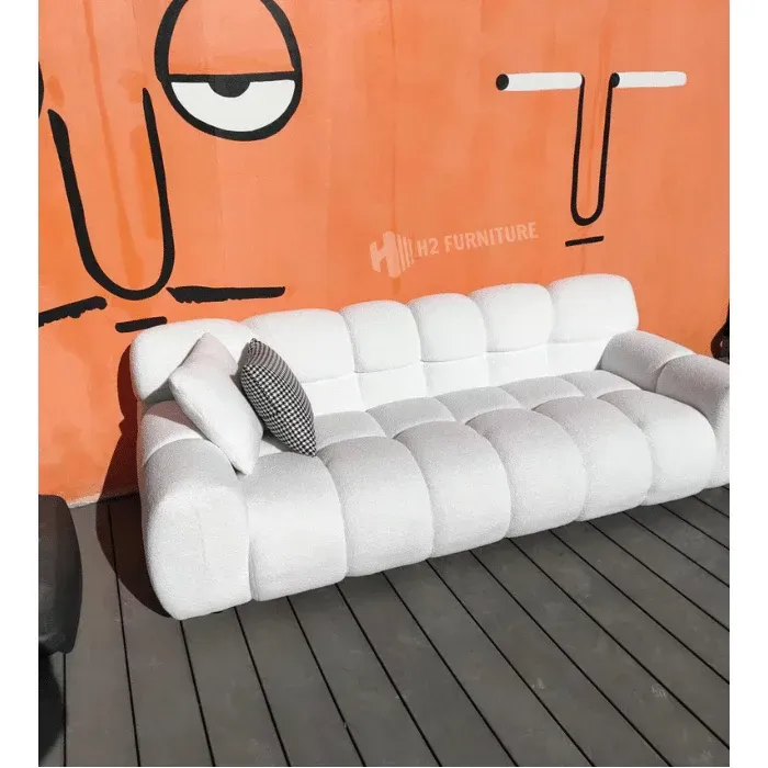 [Miễn Ship HN] Ghế Sofa Nỉ Lông Cừu Moyu Cao Cấp H2 Furniture Chất Liệu Êm Ái, Mềm Mại - Sofa Nỉ Xù Màu Sắc Đa Dạng