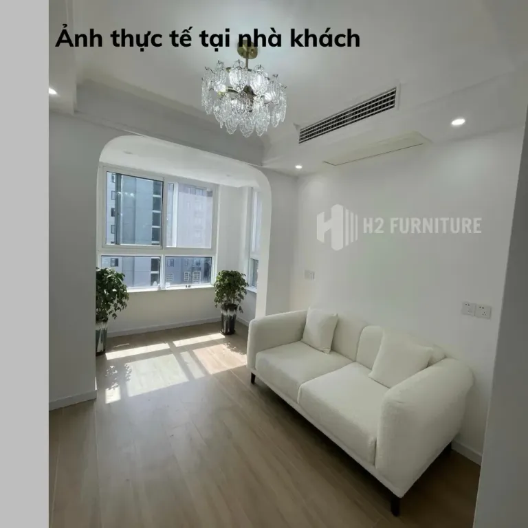 [Miễn Ship HN] Ghế Sofa Nỉ Lông Cừu Với Đệm Lò Xo Chân Inox Chắc Chắn H20V7 Bảo Hành 12 Tháng