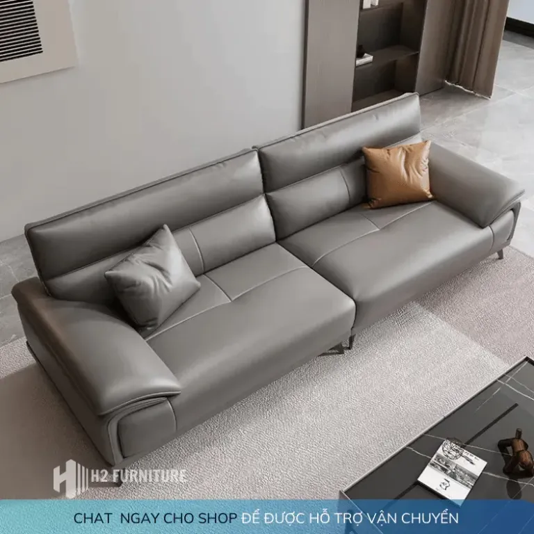 [Miễn Ship HN] Ghế Văng Sofa Da Tựa Yếm H20D2 Cao Cấp Với Chất Liệu Khung Gỗ Tự Nhiên Da Nhập Khẩu Màu Sắc Đa Dạng