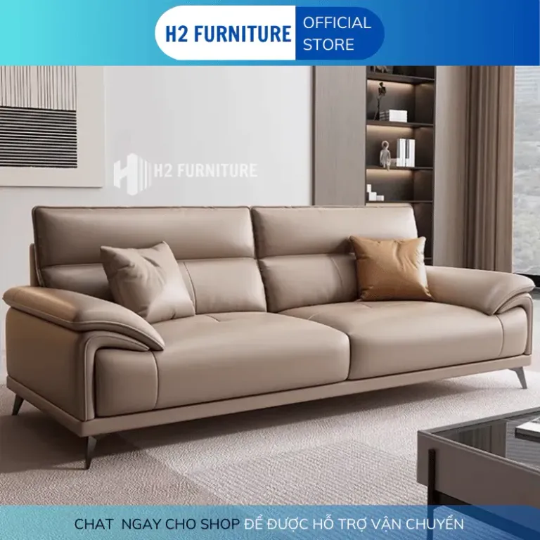 [Miễn Ship HN] Ghế Văng Sofa Da Tựa Yếm H20D2 Cao Cấp Với Chất Liệu Khung Gỗ Tự Nhiên Da Nhập Khẩu Màu Sắc Đa Dạng