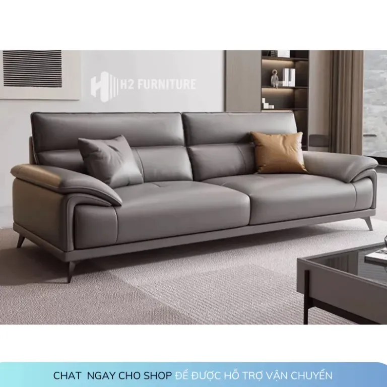 [Miễn Ship HN] Ghế Văng Sofa Da Tựa Yếm H20D2 Cao Cấp Với Chất Liệu Khung Gỗ Tự Nhiên Da Nhập Khẩu Màu Sắc Đa Dạng