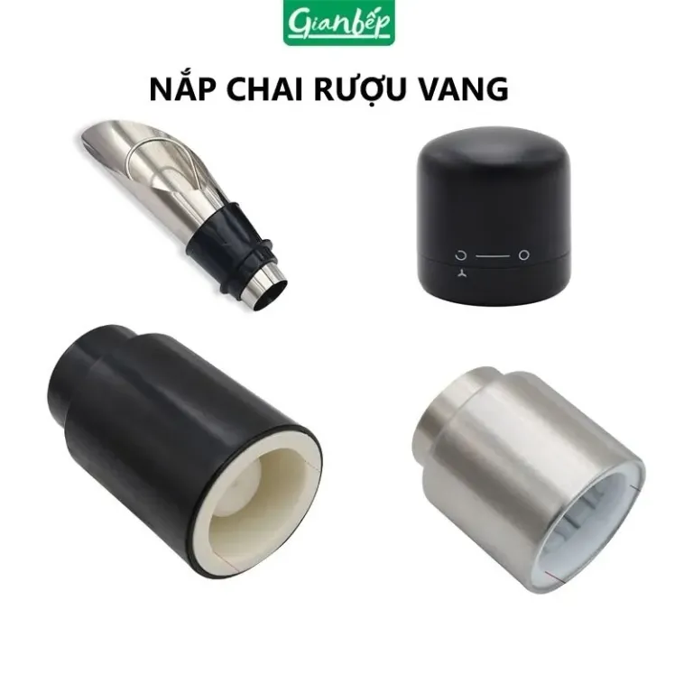 Nút Chai và Đầu Vòi Rót Rượu, Nắp Đậy Chai Rượu Vang Tiện Dụng