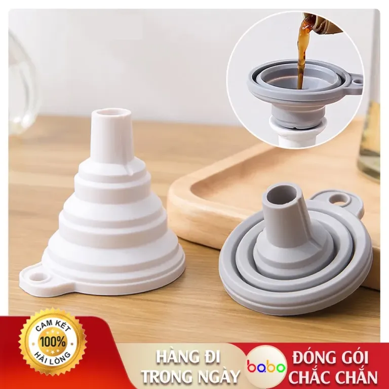 Phễu Gấp Silicone Có Thể Thu Vào Đổ Chất Lỏng Phễu Nhỏ Babo (TG24)