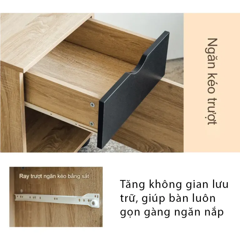 Tủ Tab Đầu Giường, Tủ Để Đồ Văn Phòng. Chắc Chắn Ván Phủ Mdf Chống Xước, Chống Nổ RICHOME DR245