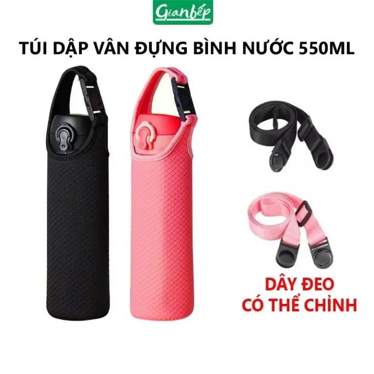 Túi Đựng Bình Giữ Nhiệt ~550ML Chống Va Đập, Vải Dày Cách Nhiệt, Quai Cầm Chắc Chắn